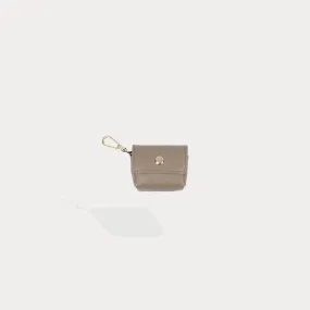 Avery AirPods Clip-On Pouch - Taupe/Gold