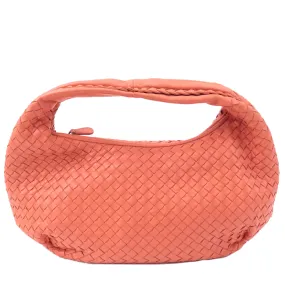 BOTTEGA VENETA Intrecciato Hobo Leather Shoulder Bag Pink 232499