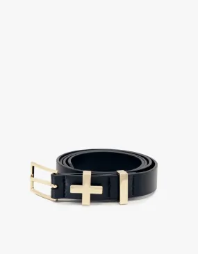 Brooklyn Belt - Light Gold/Black