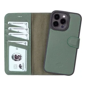 Carter iPhone 15 Pro Max Wallet Case, Pebble Green