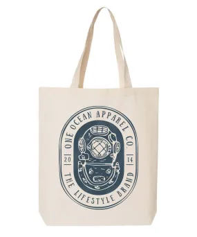 Diver Helmet Cotton Canvas Tote