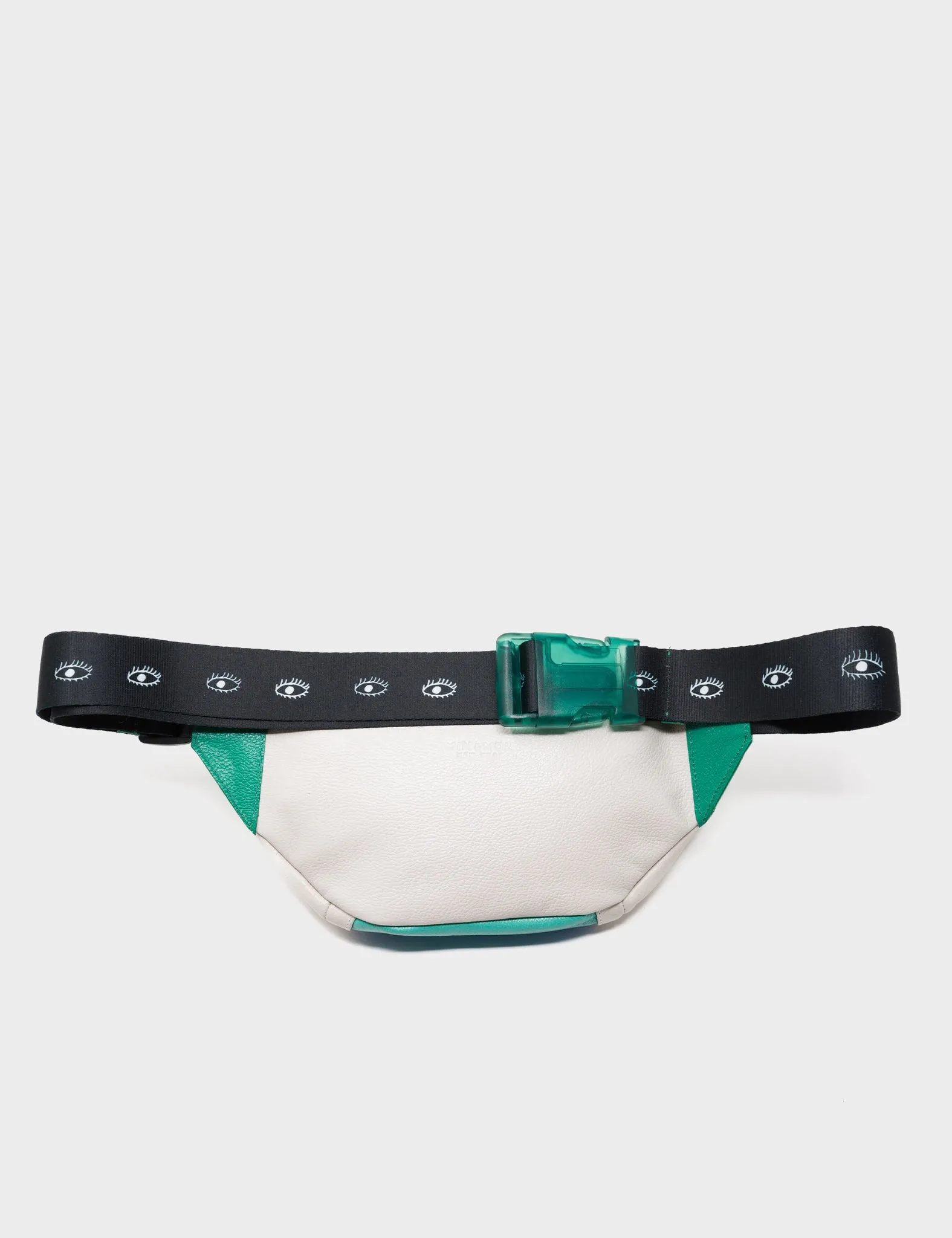 Harold Fanny Pack Cream Leather - Eyes Pattern Debossed