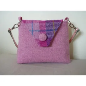 Harris Tweed Bag - Langthwaite Shoulder Bag - Pink