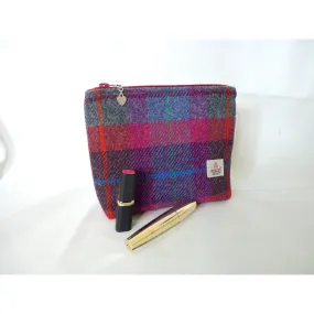 Harris Tweed Cosmetic Bag - Bright Multi Check