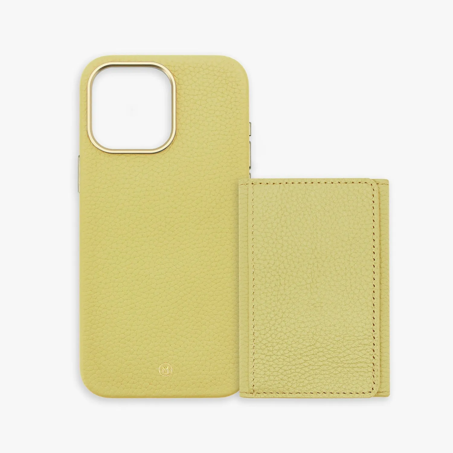 iPhone 15 Plus Leather Case with MagSafe Trifold Wallet Set