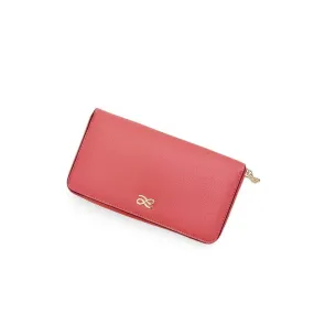 LONG ZIPPY WALLET PU ROSE TEA