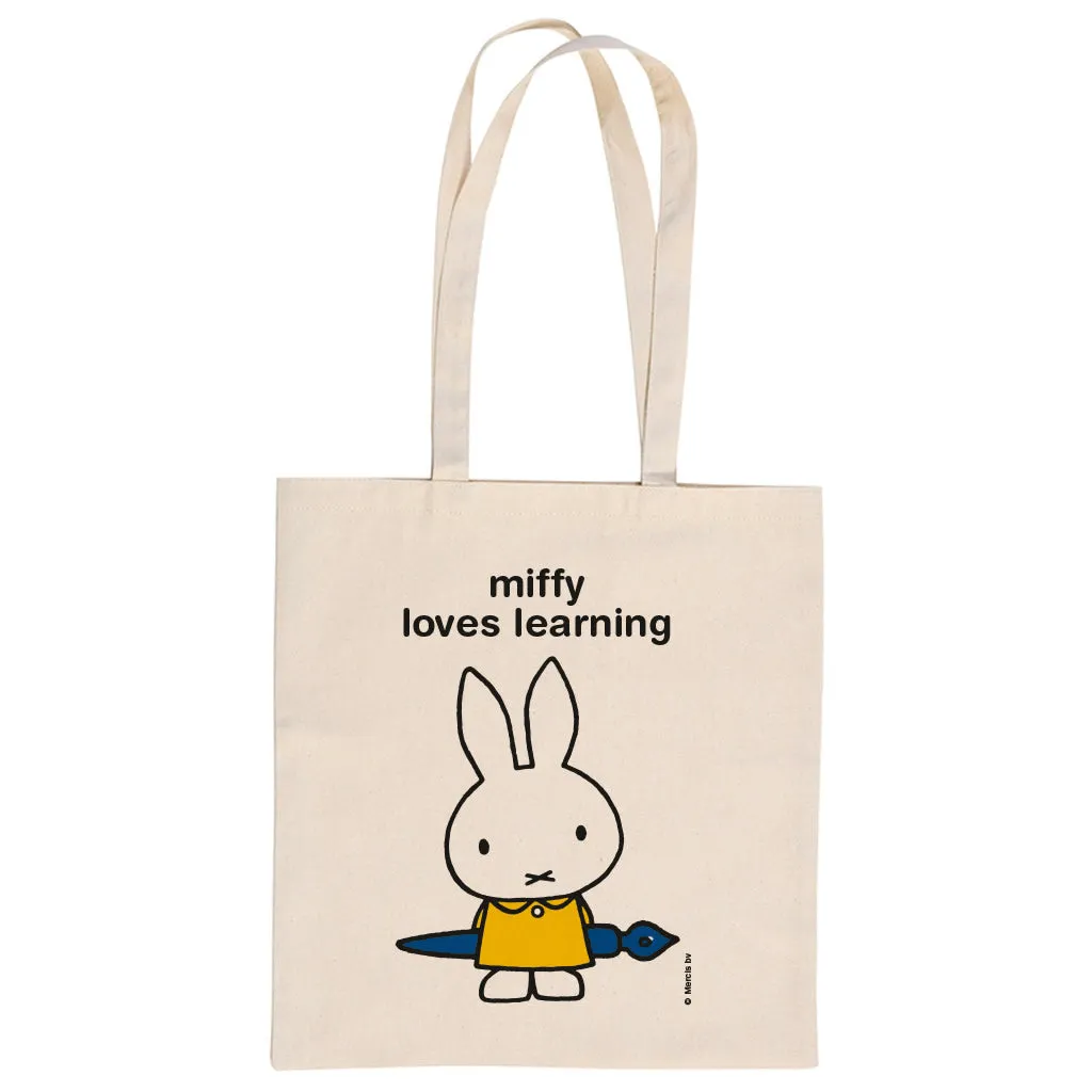 miffy loves learning  Personalised Tote Bag