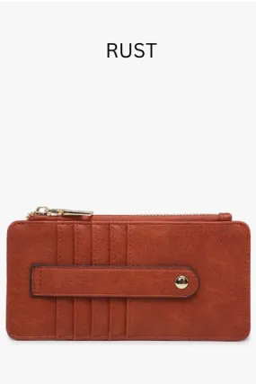 Saige Snap Closure Wallet- Rust