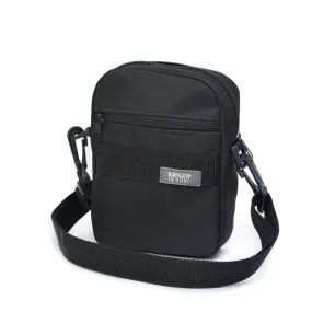 Shoulder Bag Transversal Preta Unissex 2 Zíperes